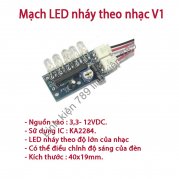 Mạch LED nháy theo nhạc V1 5 LED KA2284 